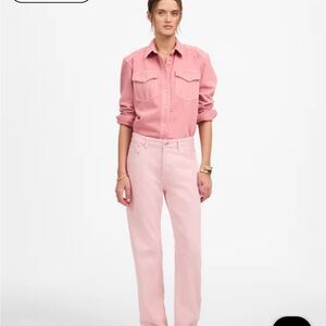 Madewell Pink Women’s Barrel-Leg Jeans